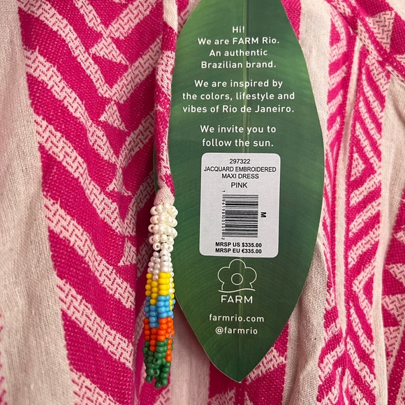 FARM Rio Pink and Orange Long Sleeve Dress - Picture 4 of 7